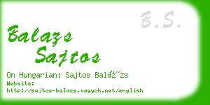 balazs sajtos business card